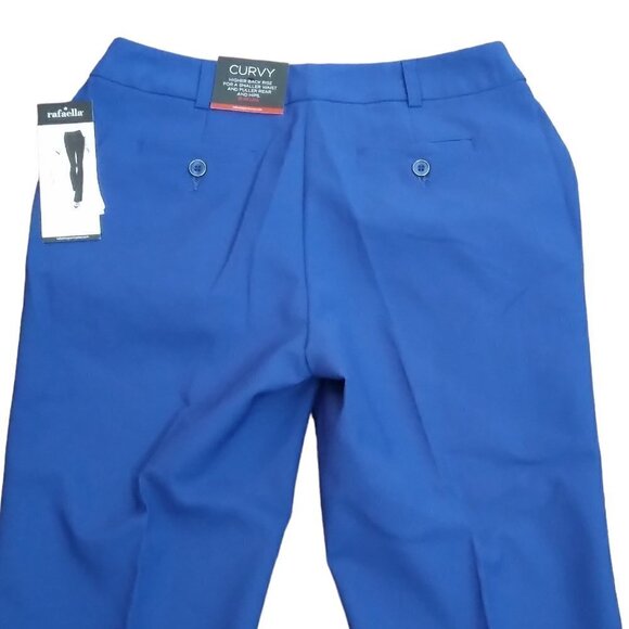 NWT Rafaella | Women's Curvy Fit Slim Leg Crop Ankle Pant Blue | Size 8 - Picture 7 of 11